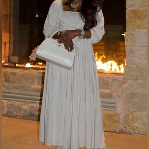 Elegant 2- Piece Beige Tie-Front Blouse